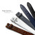Italian Calfskin Genuine Leather Dress Belt Strap with Snaps 1-3/8"(35mm) Wide