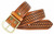 Uniform Work Belt Basketweave One Piece Full Grain Cowhide Leather Belt 1-3/4"(45mm) Wide