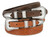 Silver Engraved Rope Edge Buckle Leather Western Ranger Belt