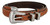 Silver Engraved Rope Edge Buckle Bison Leather Western Ranger Belt
