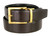 Men's Reversible Belt Gold Buckle Genuine Leather Dress Casual Belt 1-3/8"(35mm) Wide