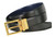 Men's Reversible Belt Gold Buckle Genuine Leather Dress Casual Belt 1-3/8"(35mm) Wide