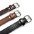Nickel Roller Buckle Uniform Work Belt Basketweave One Piece Full Grain Cowhide Leather Belt 1-1/2"(38mm) Wide