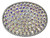 Western Antique Silver Engraved Rhinestone Crystal Belt Buckle Fits 1-1/2"(38mm) Wide Belt (Crystal AB)