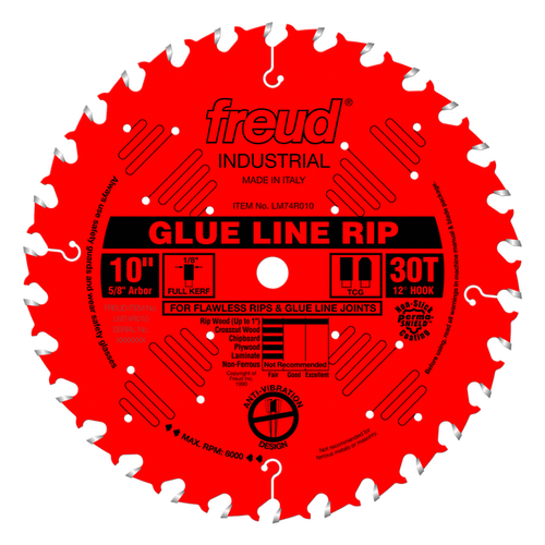 Freud® 10" Industrial Glue Line Ripping Blade - 30 Teeth