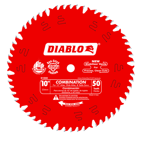 DIABLO  10" x 50-Teeth Combination Saw Blade for Wood