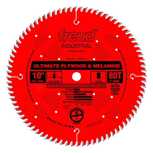 Freud® 10" Ultimate Plywood & Melamine Blade - 80 Teeth