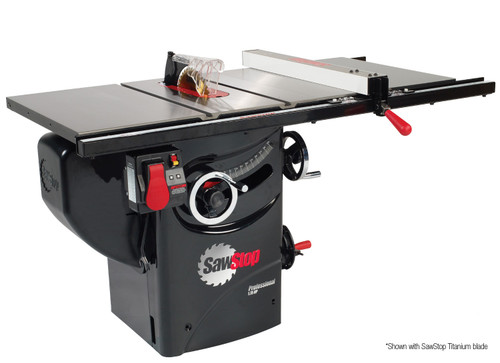 Professional 1.75HP Cabinet Saw with 30” Premium Fence, Rails & Extension Table