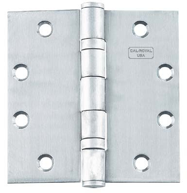 CAL-ROYAL 4" X 4" Ball Bearing Square Full Mortise Hinge - 3 Pack