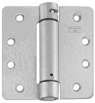 CAL- ROYAL 4.5" X 4.5" 1/4" Radius Full Mortise Spring Hinge - 2 Pack
