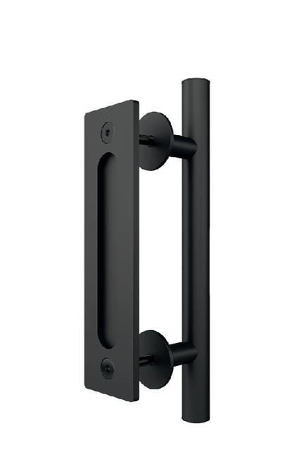 BARN DOOR Surface Mount Flush Handle & Bar Pull - Matte Black