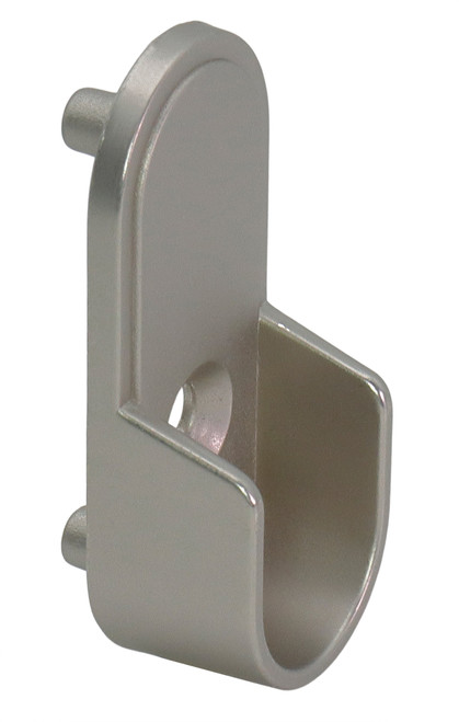 Oval Closet Rod Supports Pin Mounted  - Dull Nickel