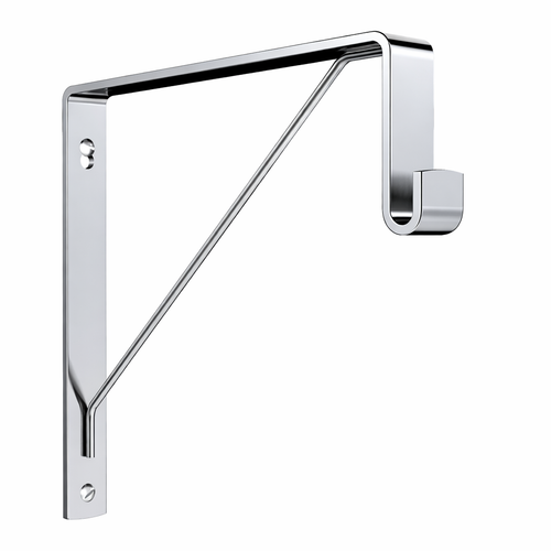 Closet Rod & Shelf Support for Oval Rod - Chrome