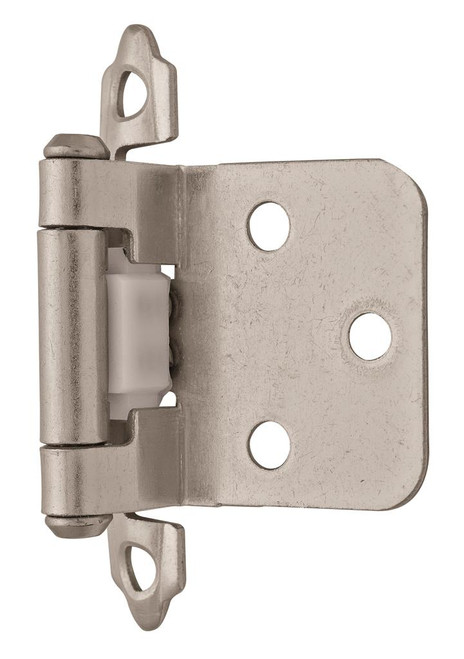 Variable Overlay Self Closing Face Mount Cabinet Hinge - Pair