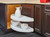 Polymer Half Moon Organizer with Pivot and Slide for Blind Corner Cabinets