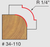 Freud 1/4" Quadra-Cut Radius Rounding Over Bit