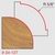 Freud 5/8" Quadra-Cut Radius Rounding Over Bit