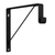 Closet Rod & Shelf Support for Oval Rod - Matte Black