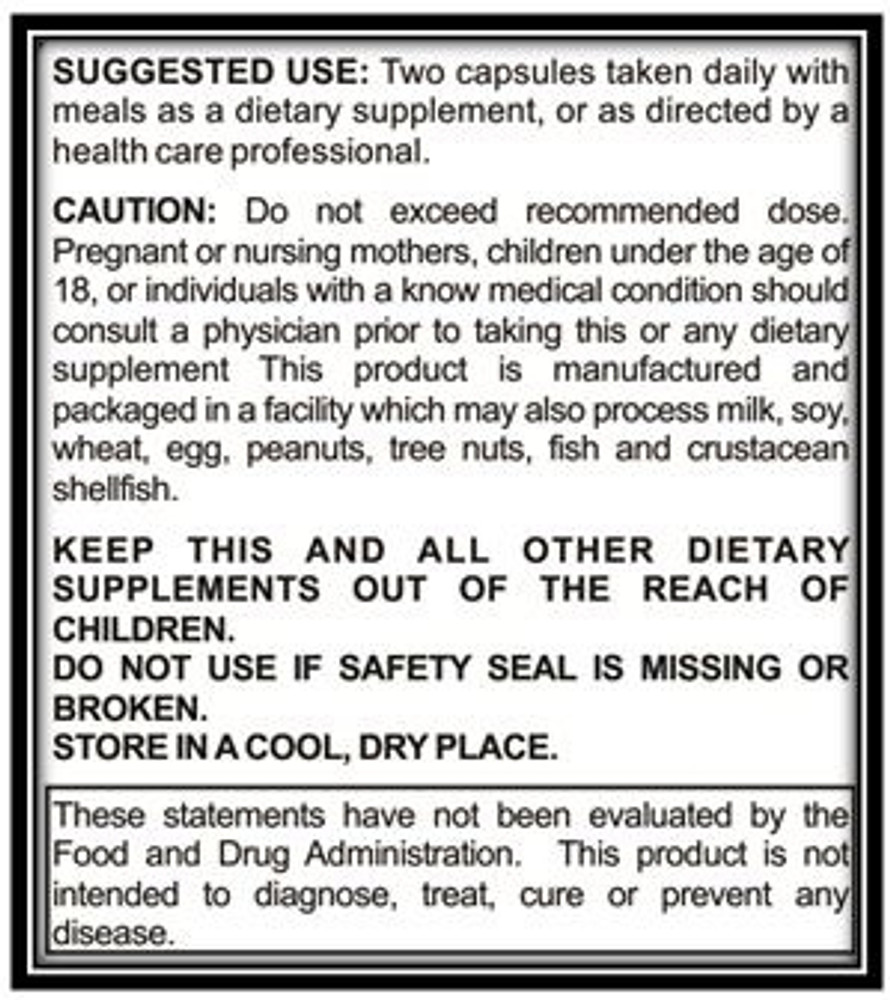 Candida Rid - Suggested Usage Label