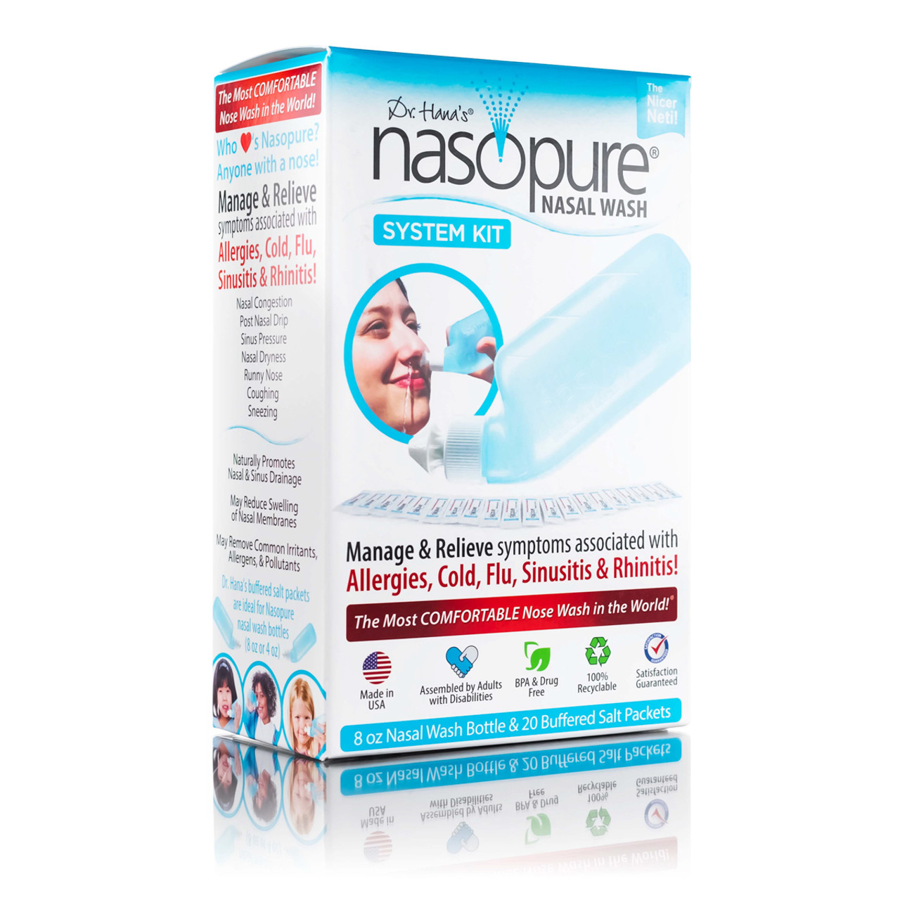 Total Body Protect and Recover System - Nasopure nasal wash system - package front