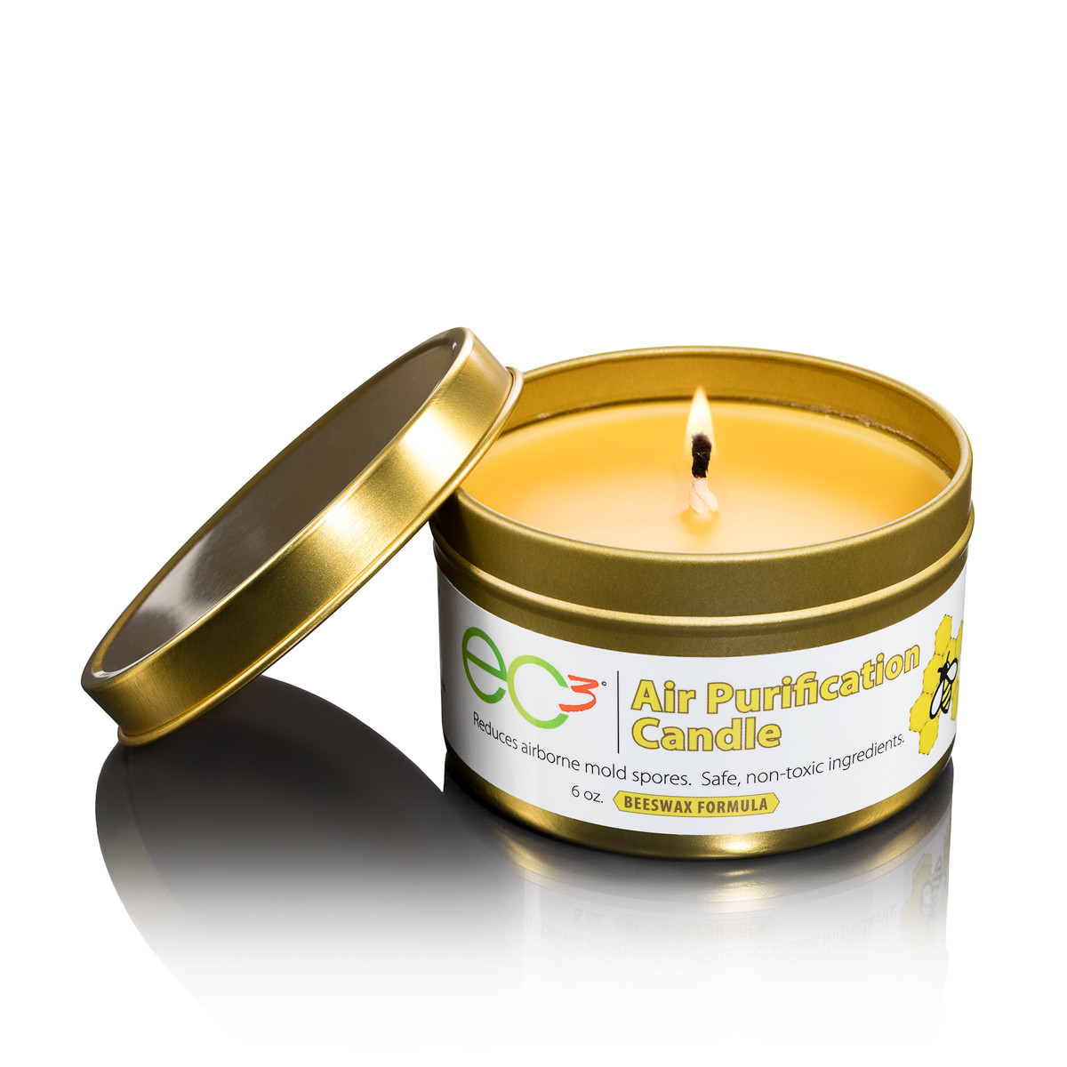 EC3 Air Purification Candle Beeswax Formula | Reduce Mold in Your