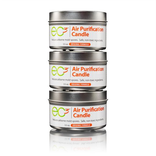 EC3 Air Purification Candle 3 Pack Reduce the Mold Count in Your Home