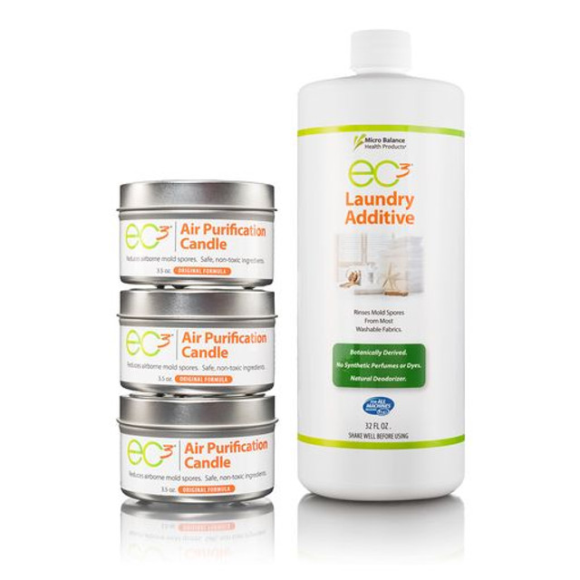 EC3 Air Purification Candle 3 Pack Reduce the Mold Count in Your Home
