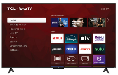 TCL 65in 4K 2160p 60Hz LED Roku Smart TV 65S451 Very Good