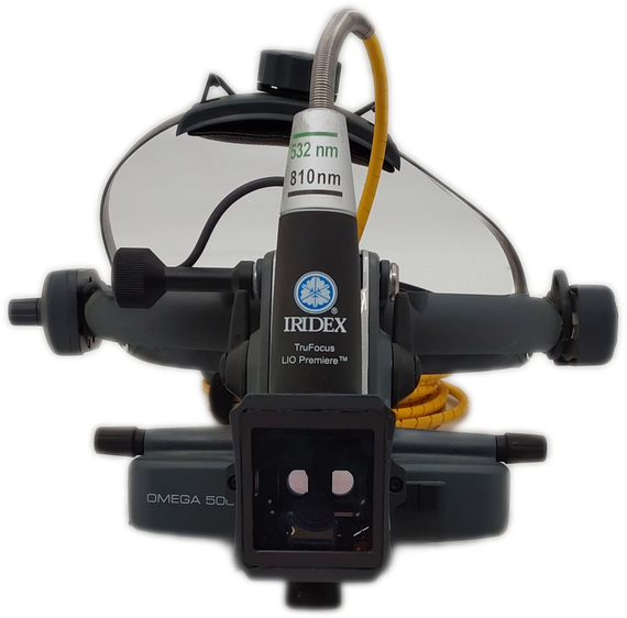 Heine OMEGA 500 Binocular Indirect Ophthalmoscope Headset w Iridex TruFocus