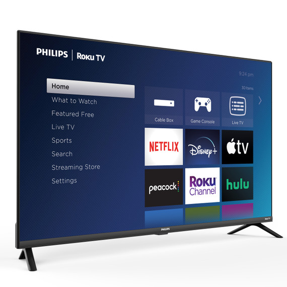 Philips 40in 1080p FHD 60Hz LED Smart TV 40PFL6533/F7 Very Good