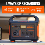 Three ways to charge Jackery Explorer 1000 AC outlet, solar panels, car outlet