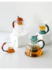 "Grun" Green Cone Shape Borosilicate Glass Tea Pot