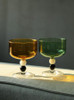 retro glass goblets set