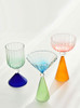 "Jupe" Gradient Wine Glass - Blue Stem