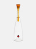 large tall amber glass decanter