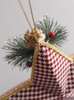 Christmas Tree Houndstooth Pinecone Ornament - Large Star