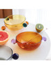 "Lollipop" Colour Block Heat Resistant Glass Bowl - Amber
