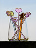 "Sakura" Cute Pink  Floral Glass Stirrer - Long