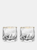 "Dansante" Gold Edge Dansing Crystal Tumbler (A Pair)
