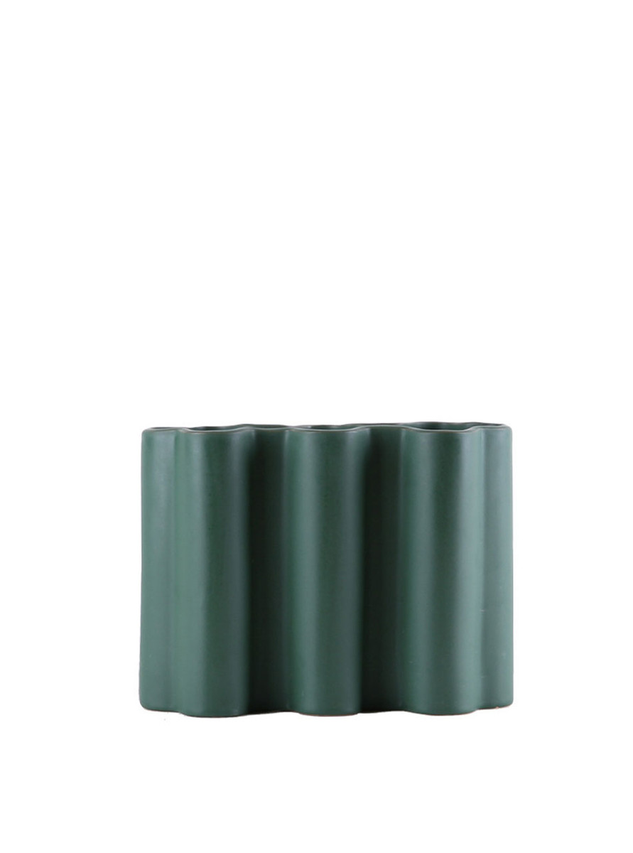 Green Vase "Onde"