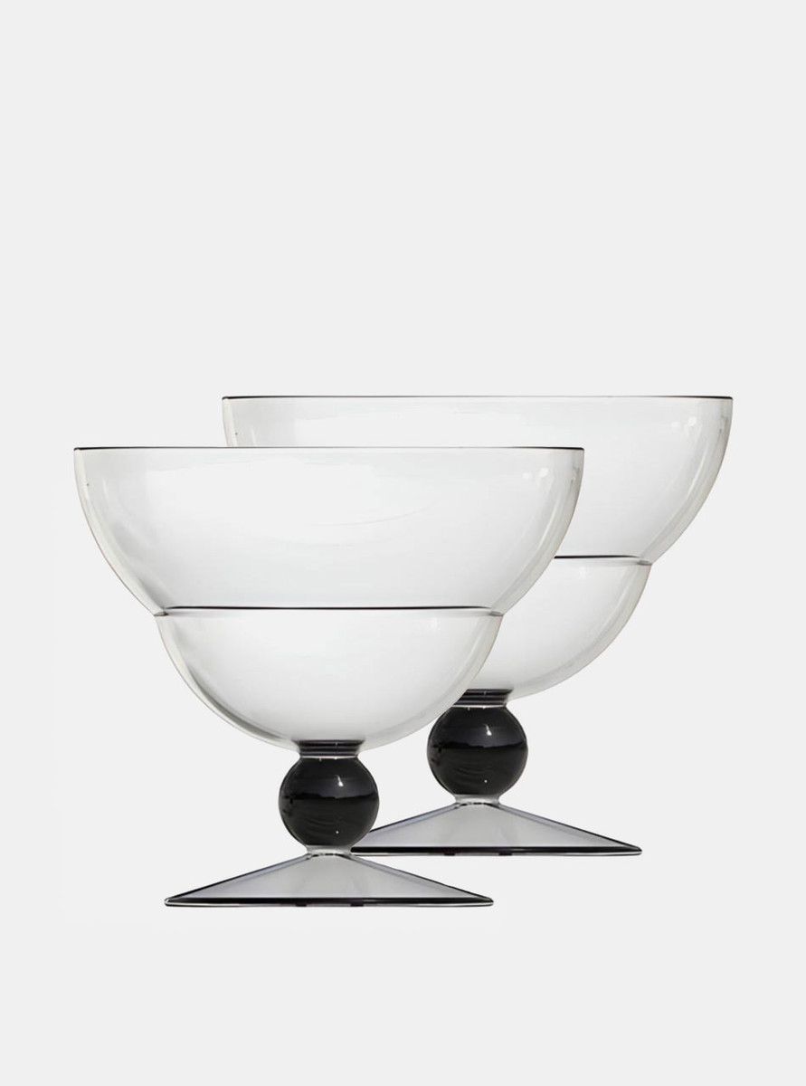 2 retro style goblets