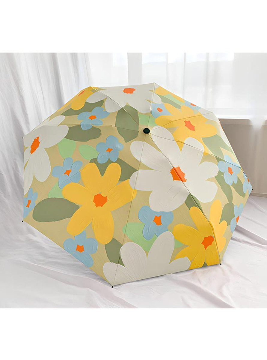 Green "Printemps" Floral Pocket Mini Umbrella