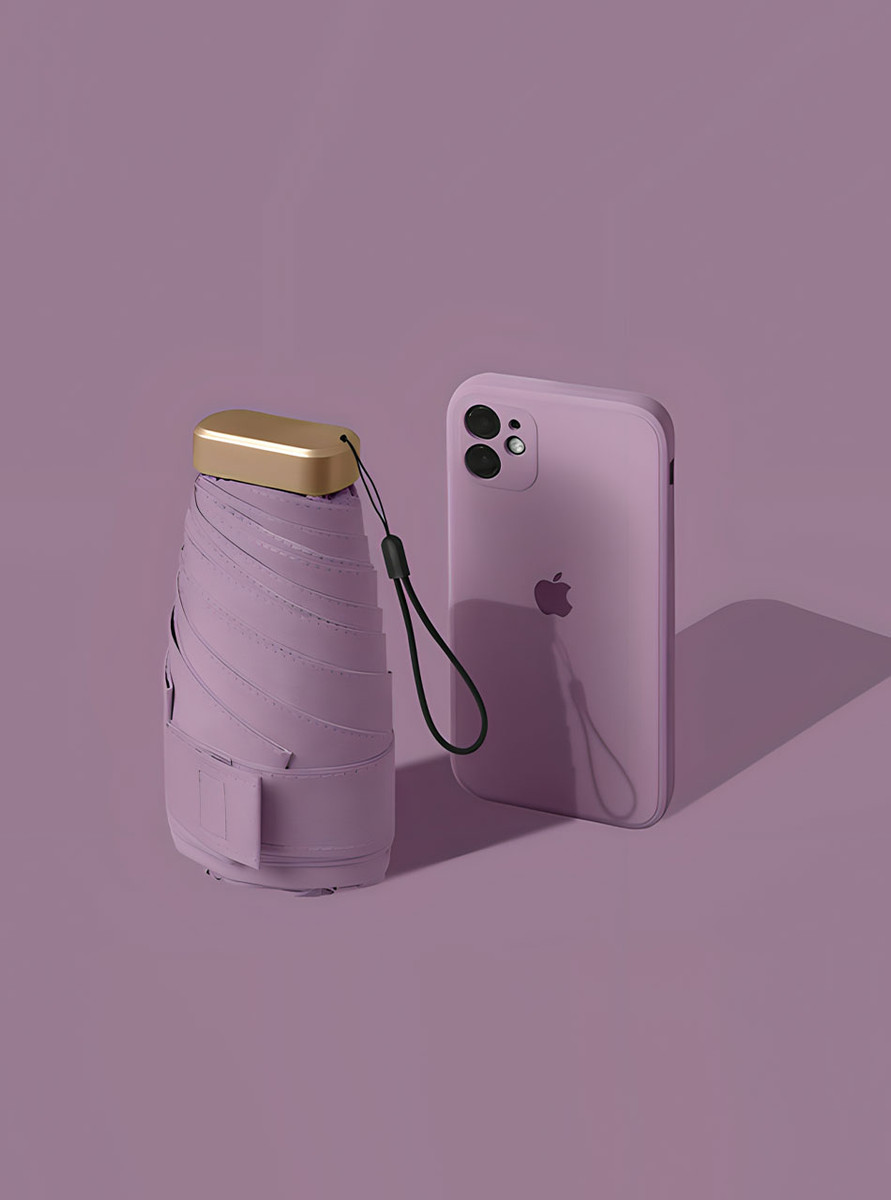"Carte" Purple Pocket Mini Umbrella