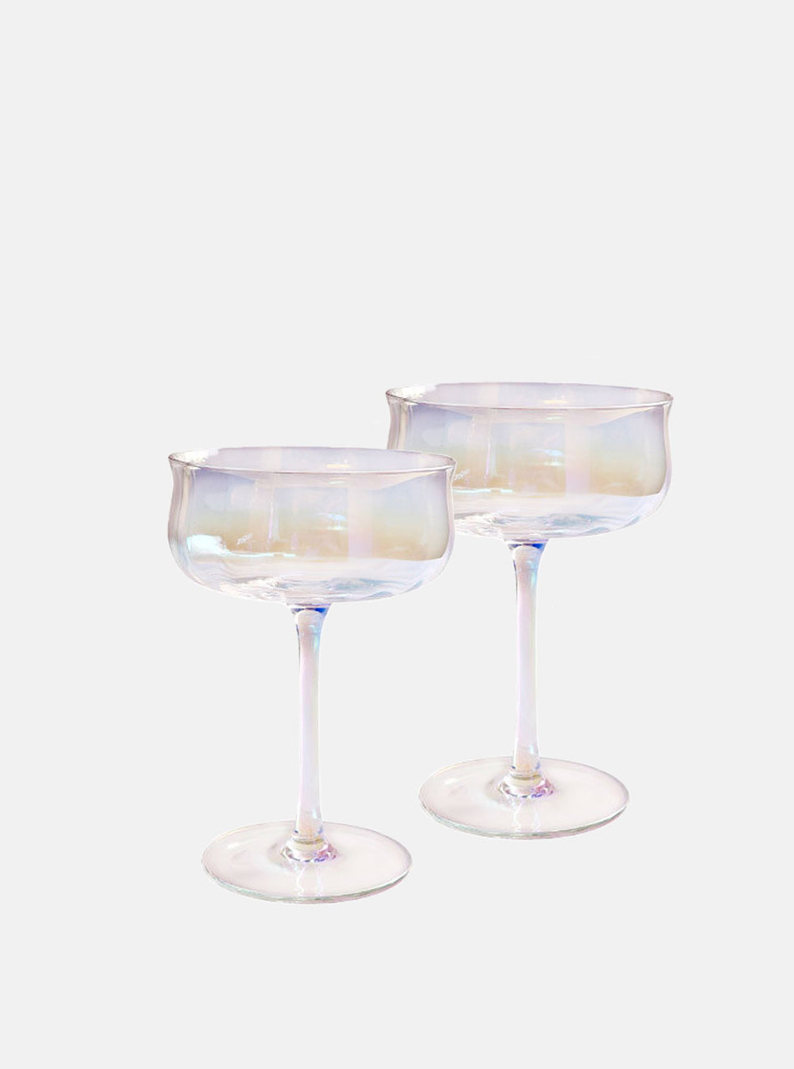 "Petal" Classic Ripple Coupe Glass
