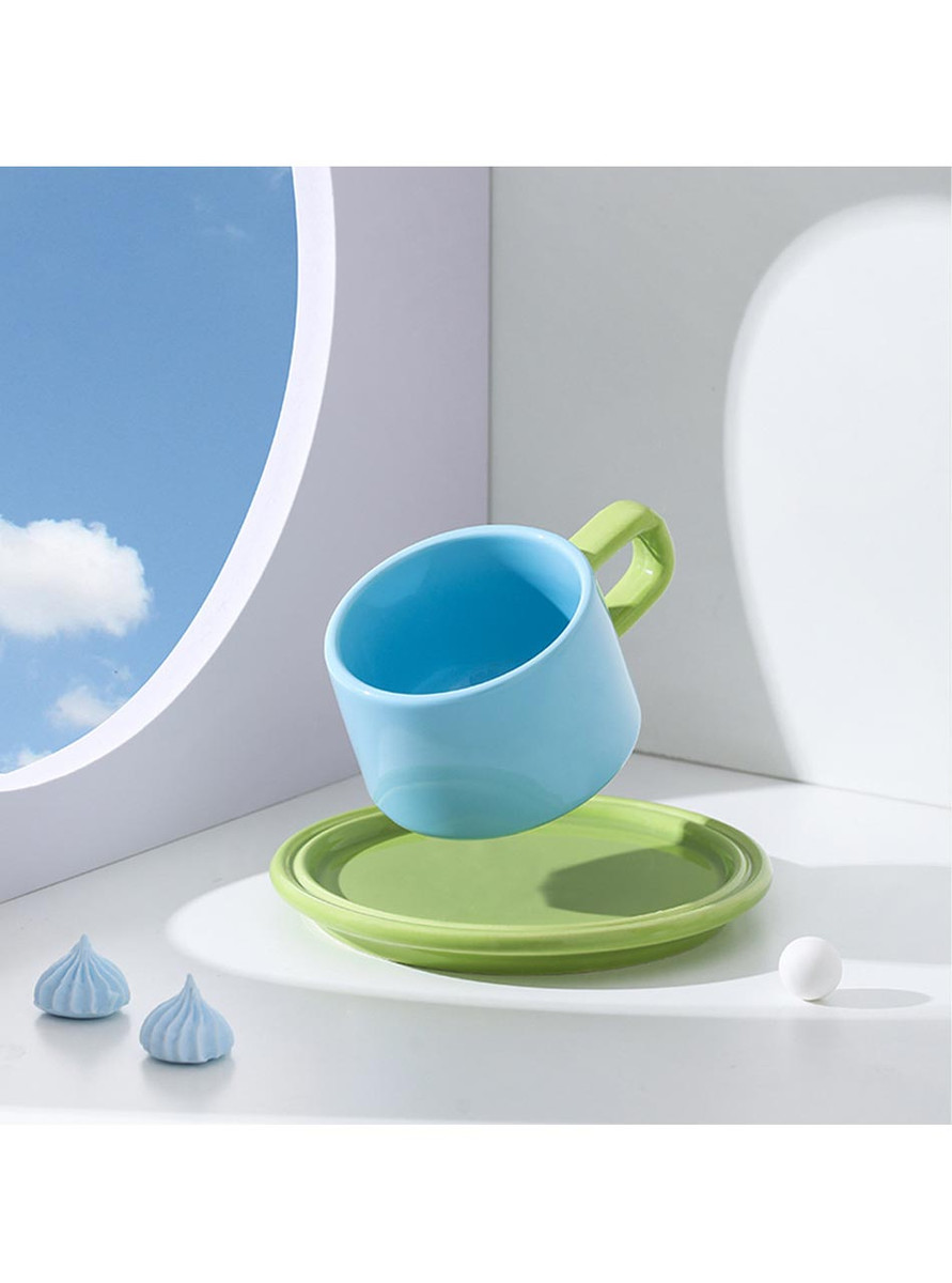 Porcelain Mug with Cloud Saucer