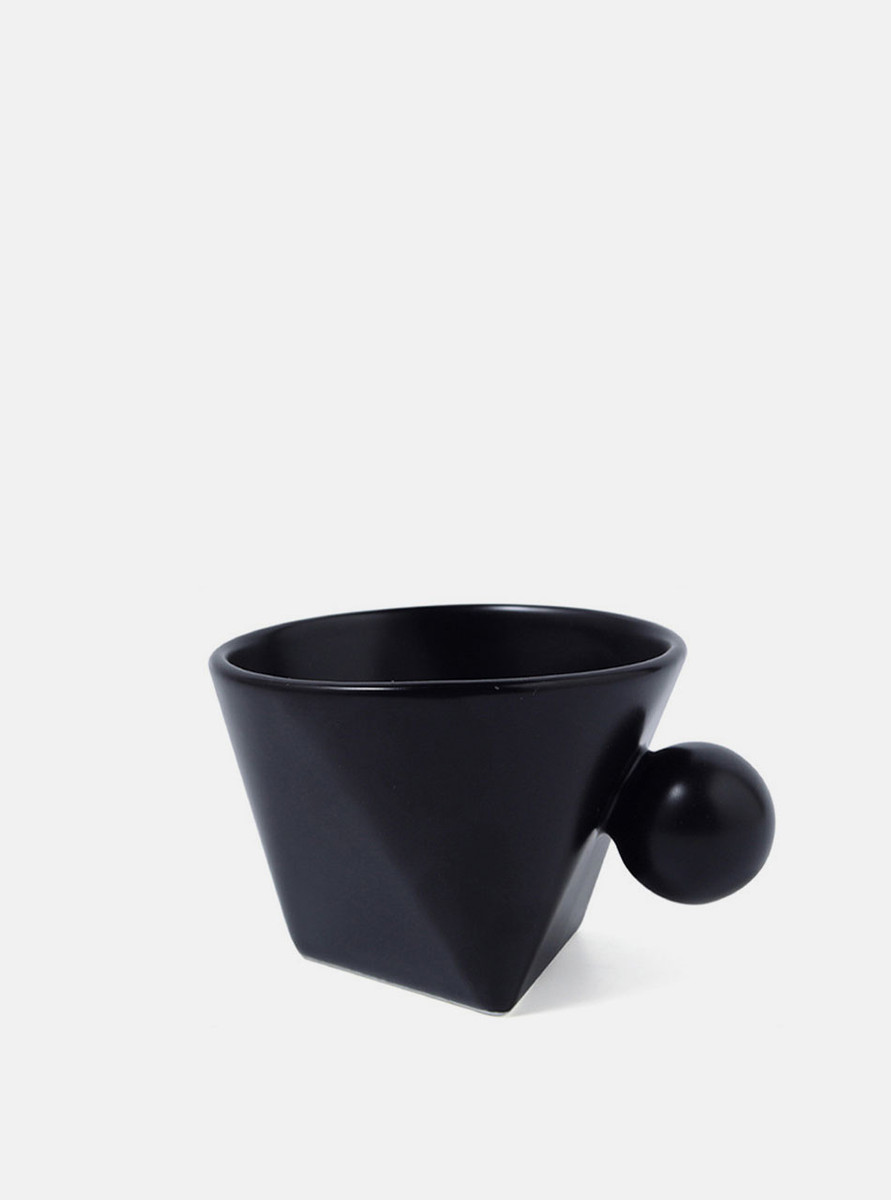"Triangle" Black Irregular Geometry Ceramic Coffee Mug