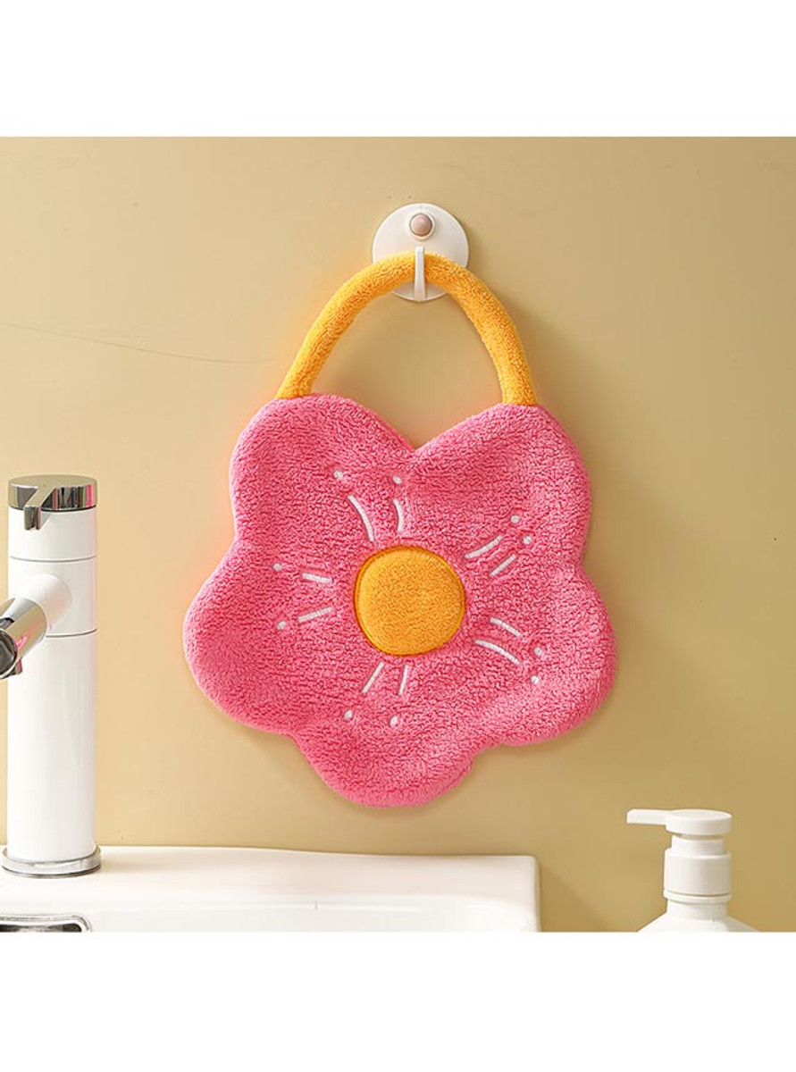 "Fleur" Fun Soft Floral Hand Towels - Pink "Fleur" Fun Soft Floral Hand Towels - Pink