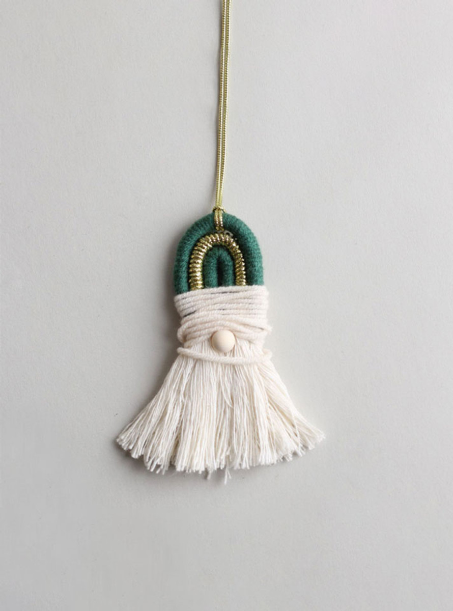 Colourful Mini Abstract Santa Claus Ornament - Gold&Green Colourful Mini Abstract Santa Claus Ornament - Gold&Green