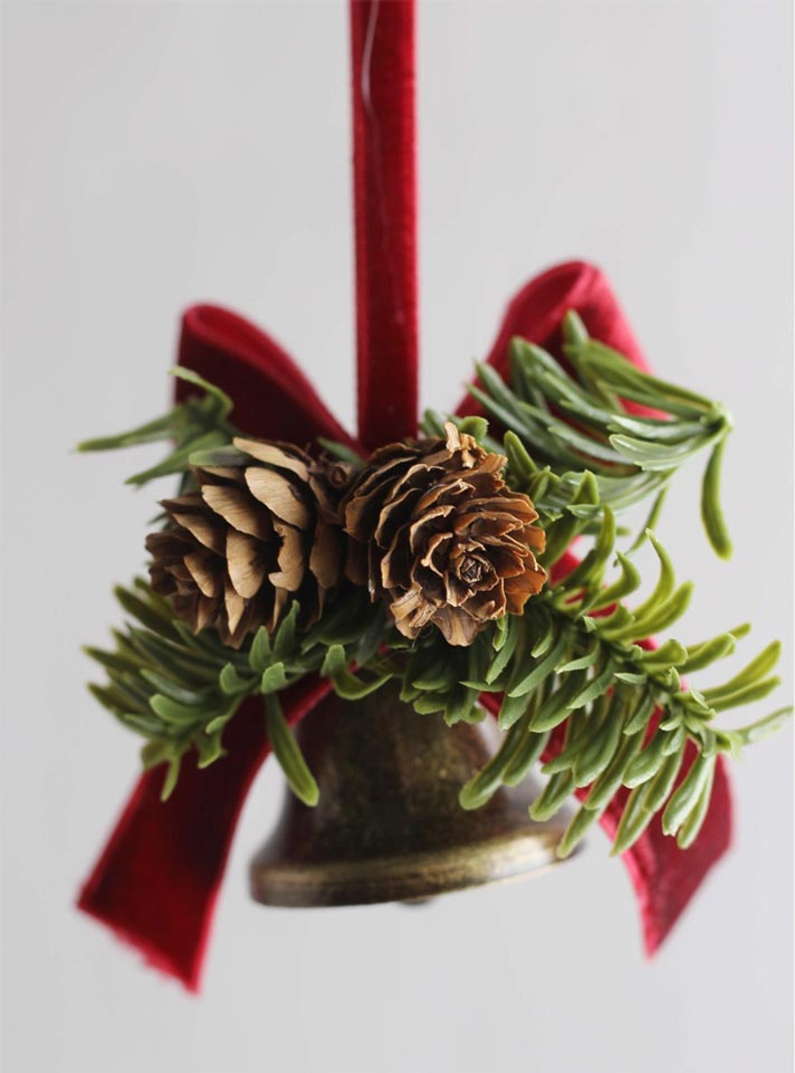 Luxe Christmas Tree Brass Bell Ornaments Luxe Christmas Tree Brass Bell Ornaments