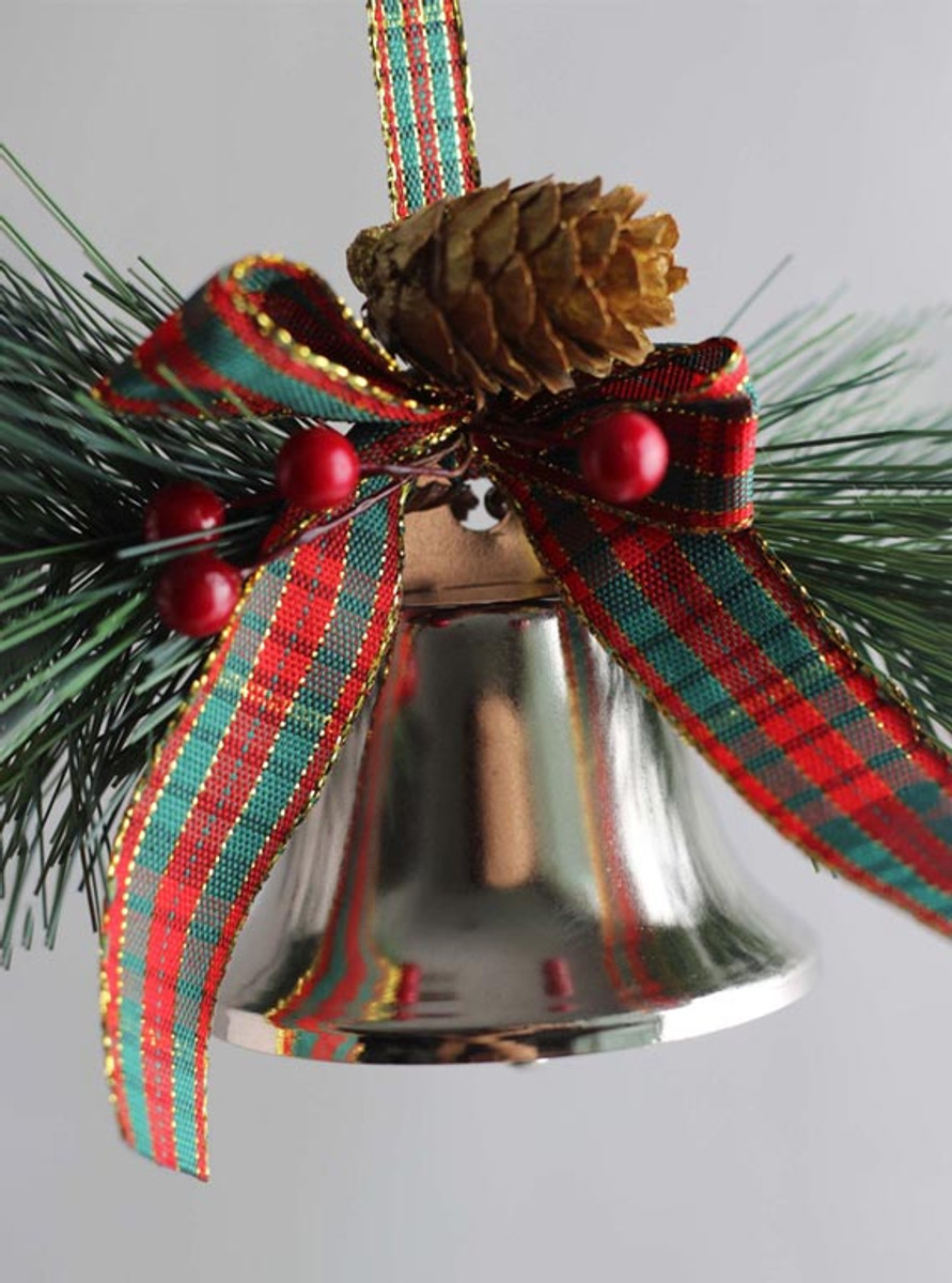 Luxe Christmas Tree Silver Bell Ornaments Luxe Christmas Tree Silver Bell Ornaments